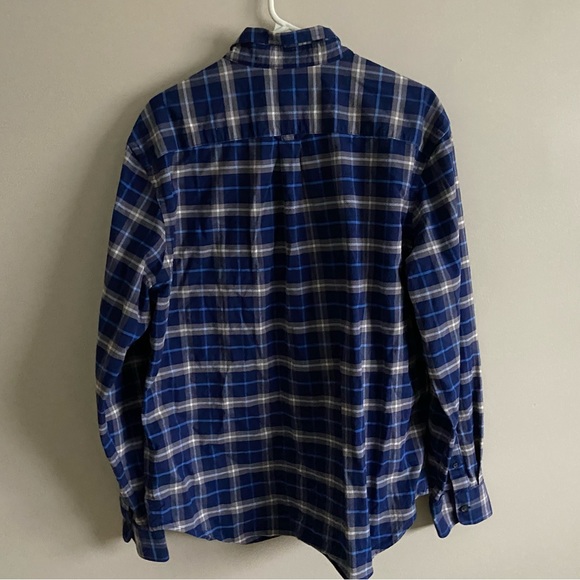 Old Navy Slim Fit Oxford Shirt Blue Plaid XL - Picture 5 of 5